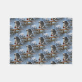 Verbluffende Afrikaanse grijze papegaai Fleece Deken (Voorkant (Horizontaal))