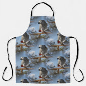 Verbluffende Afrikaanse grijze papegaai Schort (Voorkant)