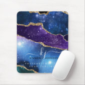 Verbluffende Agaat Gold Glitter Muismat (Met muis)