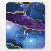 Verbluffende Agaat Gold Glitter Muismat (Voorkant)