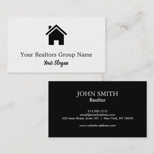 Verbluffende agent voor onroerend goed visitekaartje (Voorkant / Achterkant)