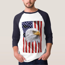 Verbluffende Amerikaanse adelaar, de Amerikaanse v T-shirt