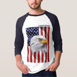Verbluffende Amerikaanse adelaar, de Amerikaanse v T-shirt