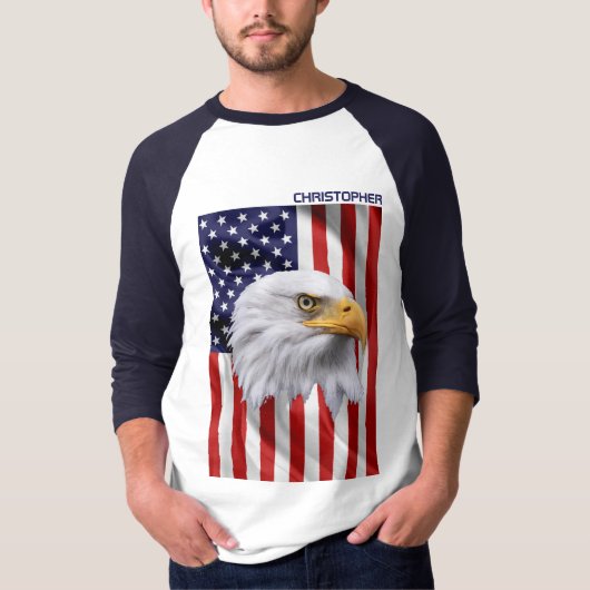 Verbluffende Amerikaanse adelaar, de Amerikaanse v T-shirt (Voorkant)