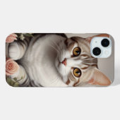 Verbluffende Amerikaanse Korthaar Kat met Delicate Case-Mate iPhone Case (Achterkant (horizontaal))