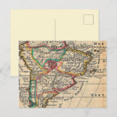 Verbluffende Antiek kaart van Zuid-Amerika (Voorkant / Achterkant)