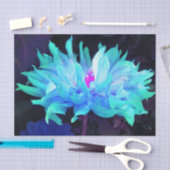Verbluffende Aqua Blue en Green Cactus Dahlia Tissuepapier (Craft)