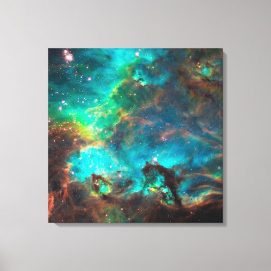 Verbluffende Aqua Star-cluster Canvas Afdruk (Voorkant)
