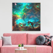 Verbluffende Aqua Star-cluster Canvas Afdruk (Insitu (Woonkamer))
