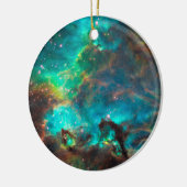 Verbluffende Aqua Star-cluster Keramisch Ornament (Links)
