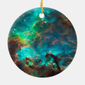 Verbluffende Aqua Star-cluster Keramisch Ornament (Achterkant)