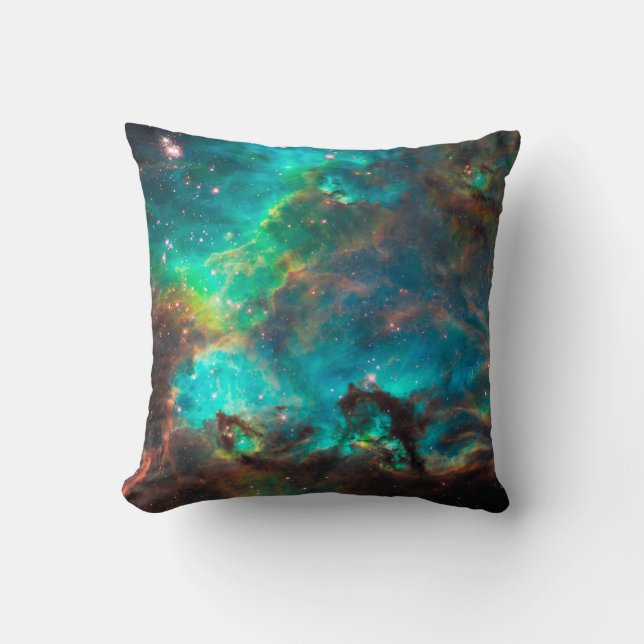 Verbluffende Aqua Star-cluster Kussen (Voorkant)