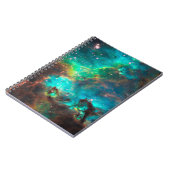 Verbluffende Aqua Star-cluster Notitieboek (Linkerzijde)