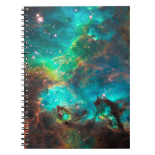 Verbluffende Aqua Star-cluster Notitieboek