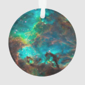 Verbluffende Aqua Star-cluster Ornament (achterkant)
