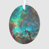 Verbluffende Aqua Star-cluster Ornament (voorkant)