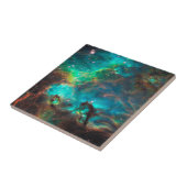 Verbluffende Aqua Star-cluster Tegeltje (Zijkant)