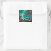 Verbluffende Aqua Star-cluster Vierkante Sticker (Tas)