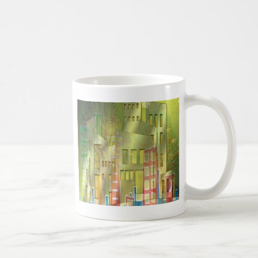 Verbluffende architectuurcityscape art accessoires koffiemok (Rechts)