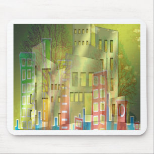 Verbluffende architectuurcityscape art accessoires muismat