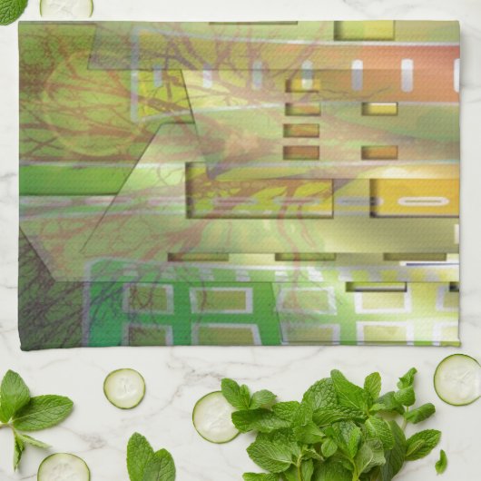 Verbluffende architectuurcityscape art accessoires theedoek (Gevouwen)