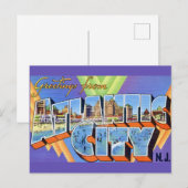 Verbluffende Atlantic City-prentbriefkaart Briefkaart (Voorkant / Achterkant)
