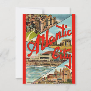 Verbluffende Atlantic City-prentbriefkaart Briefkaart