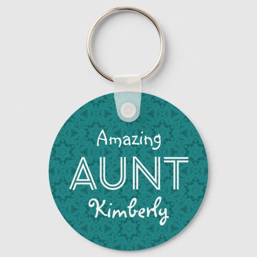 Verbluffende AUNT Custom Name Sleutelhanger Cadeau (Voorkant)