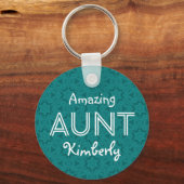 Verbluffende AUNT Custom Name Sleutelhanger Cadeau (Voorkant)