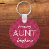 Verbluffende AUNT Custom Name Sleutelhanger Cadeau (Voorkant)