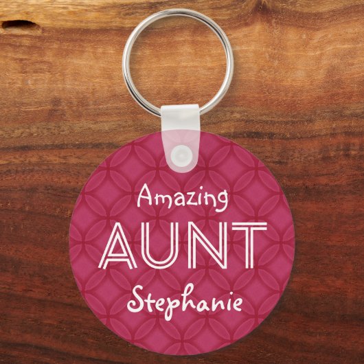 Verbluffende AUNT Custom Name Sleutelhanger Cadeau (Voorkant)