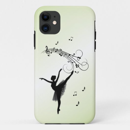 Verbluffende Ballerina Dancing met Music Green Case-Mate iPhone Case (Achterkant)