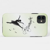 Verbluffende Ballerina Dancing met Music Green Case-Mate iPhone Case (Achterkant (horizontaal))