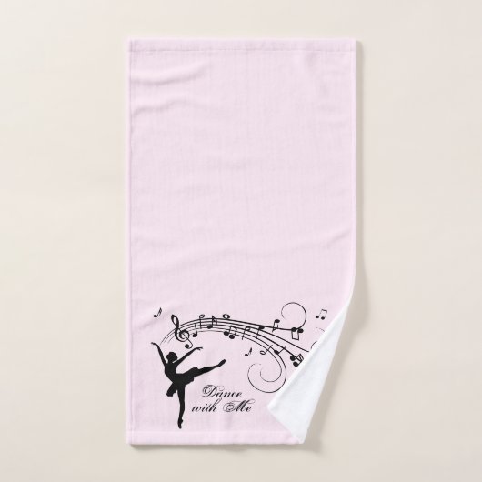 Verbluffende Ballerina Dancing met Music Pink Bad Handdoek (Handdoek)
