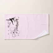Verbluffende Ballerina Dancing met Music Pink Bad Handdoek (Handdoek)