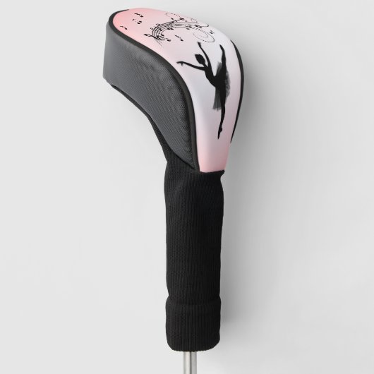 Verbluffende Ballerina Dancing met Music Pink Golfheadcover (Schuin)