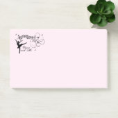 Verbluffende Ballerina Dancing met Music Pink Post-it® Notes (Kantoor)