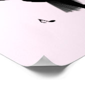 Verbluffende Ballerina Dancing met Music Pink Poster (Hoek)