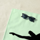 Verbluffende Ballerina Dansmet muziek Strandlaken (In situ)