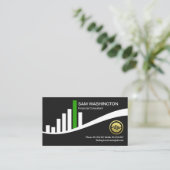 Verbluffende beursgenoteerde Grafiek Financiële In Visitekaartje (Staand voorkant)