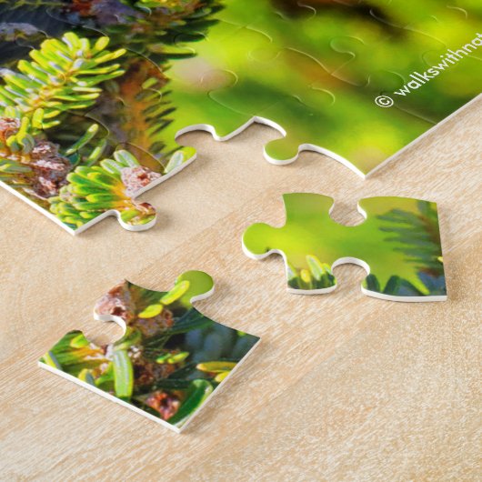 Verbluffende Big Blue Korean Fir Tree Conks Legpuzzel (Zijkant)