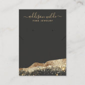 Verbluffende Black Gold Glitter Oorbel Display Kaa Visitekaartje (Voorkant)