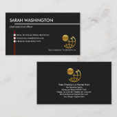 Verbluffende Black Intercepings Lines Owner CEO Visitekaartje (Voorkant / Achterkant)