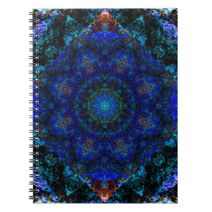 Verbluffende blauwe Boheemse Kaleidoscoop, Notitieboek