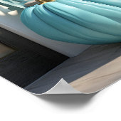 Verbluffende blauwgroen pompoen digitale kunst pri poster (Hoek)