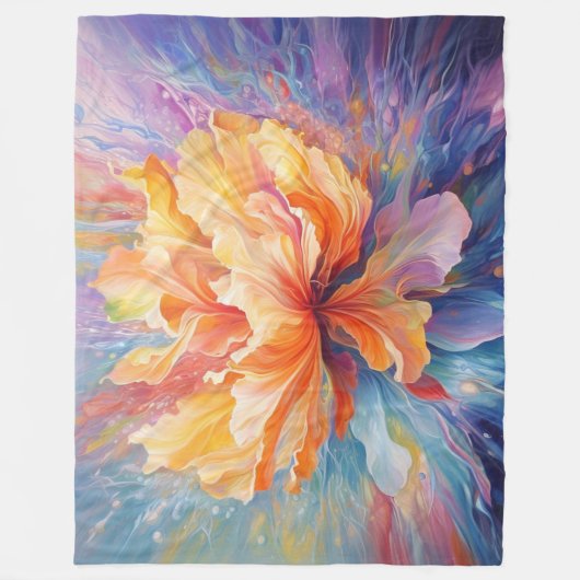 Verbluffende bloem fleece deken (Voorkant)