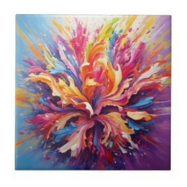 Verbluffende bloem tegeltje