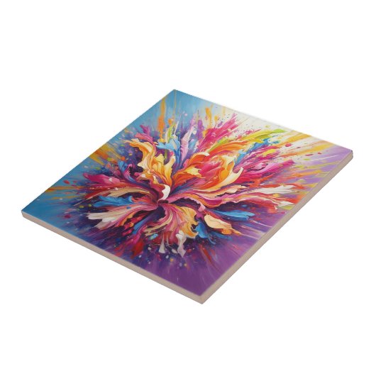 Verbluffende bloem tegeltje (Zijkant)