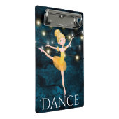 Verbluffende Blond Ballerina Blue Background en Li Mini Klembord (Schuin)