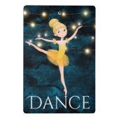 Verbluffende Blond Ballerina Blue Background en Li Mini Klembord (Achterkant)
